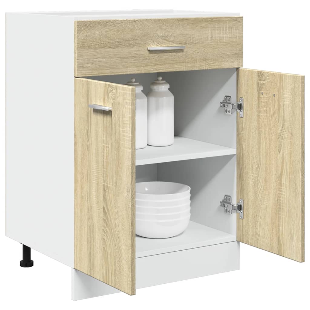 Bunnskap med skuff "Lyon" sonoma eik 60x46x81,5 cm sponplate