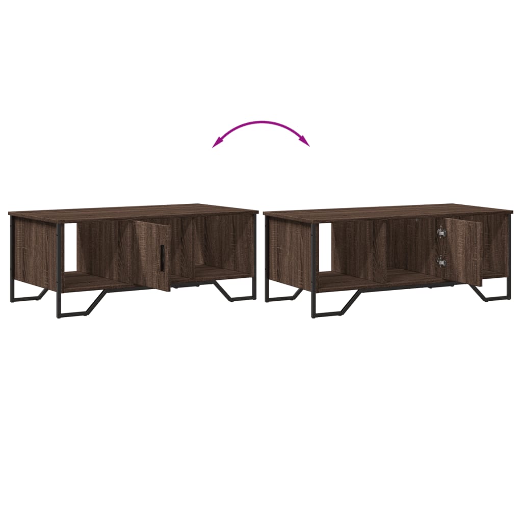 Salongbord brun eik 100x51x40 cm konstruert tre
