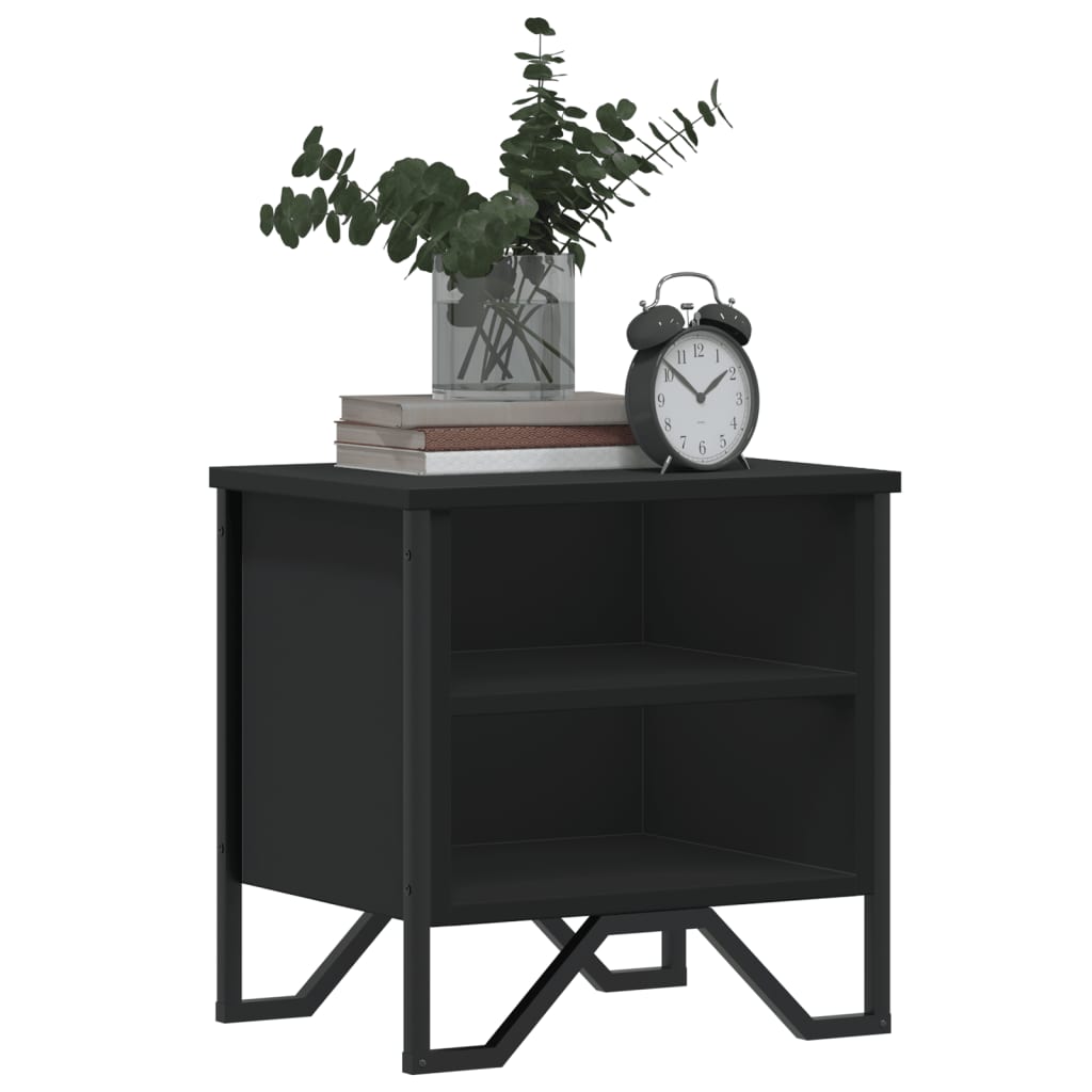 Nattbord svart 40x30x40 cm sponplate