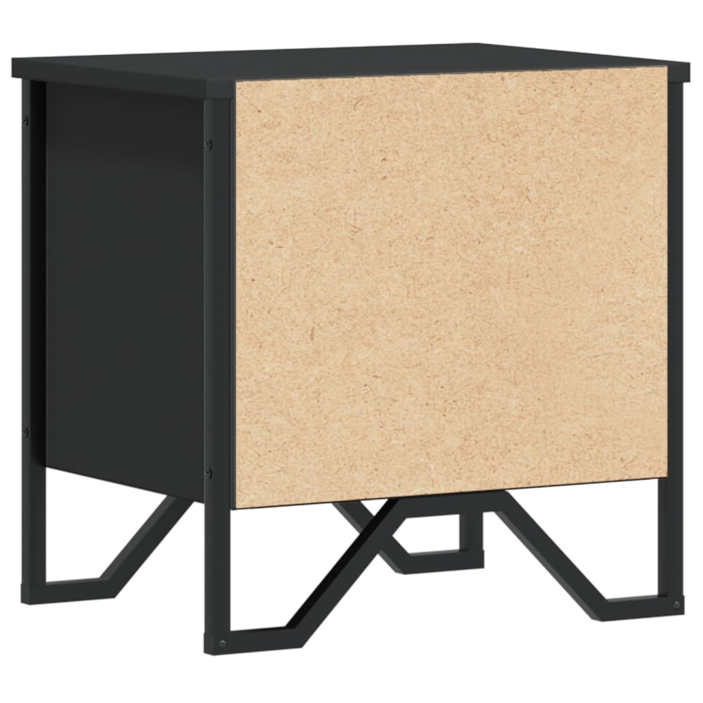 Nattbord svart 40x30x40 cm sponplate