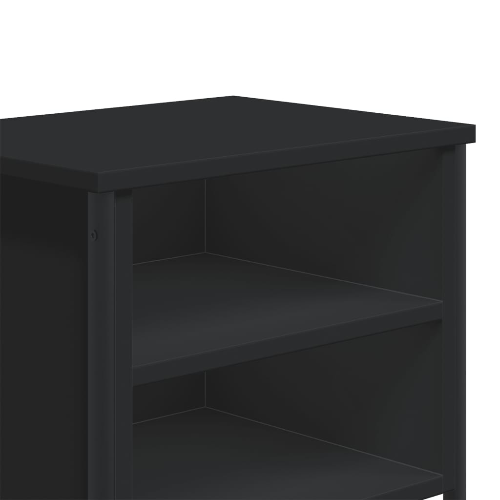 Nattbord svart 2 stk 40x30x40 cm konstruert tre