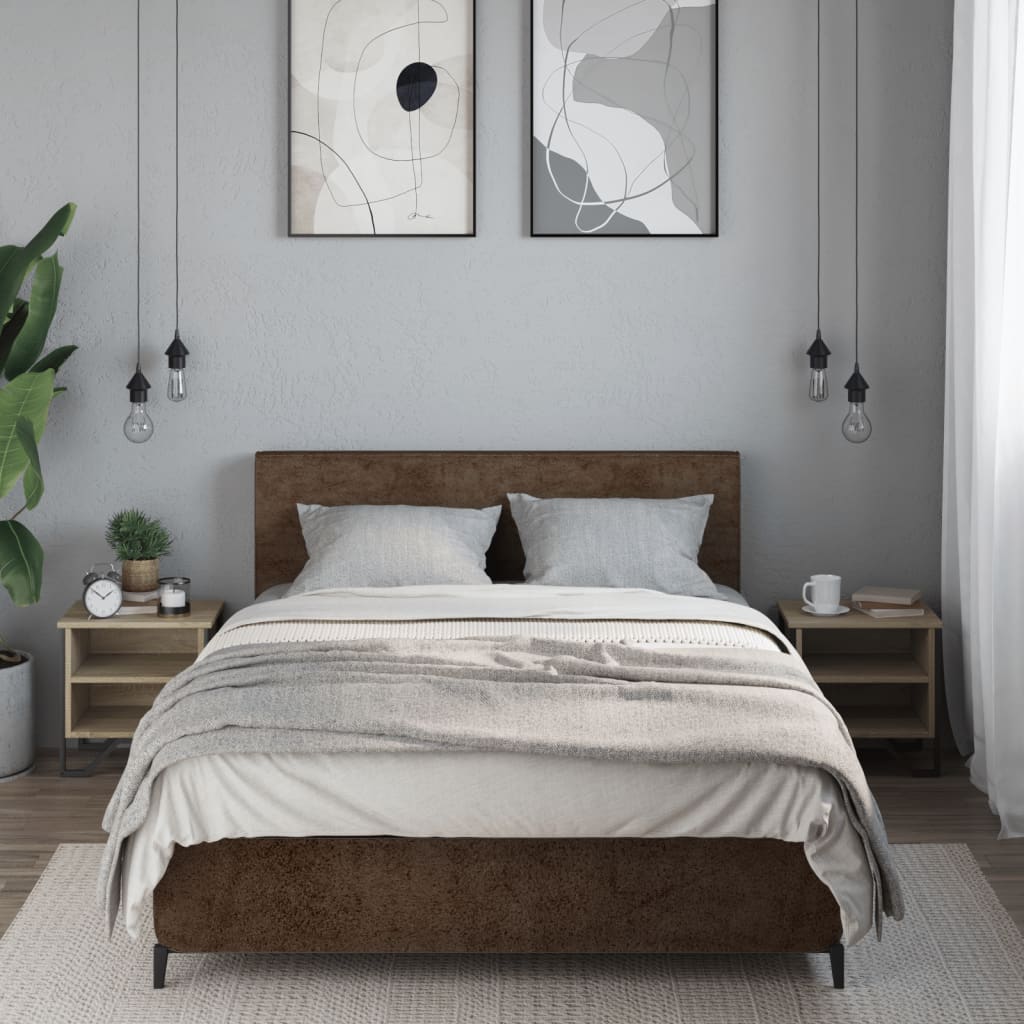 Nattbord sonoma eik 2 stk 40x30x40 cm konstruert tre