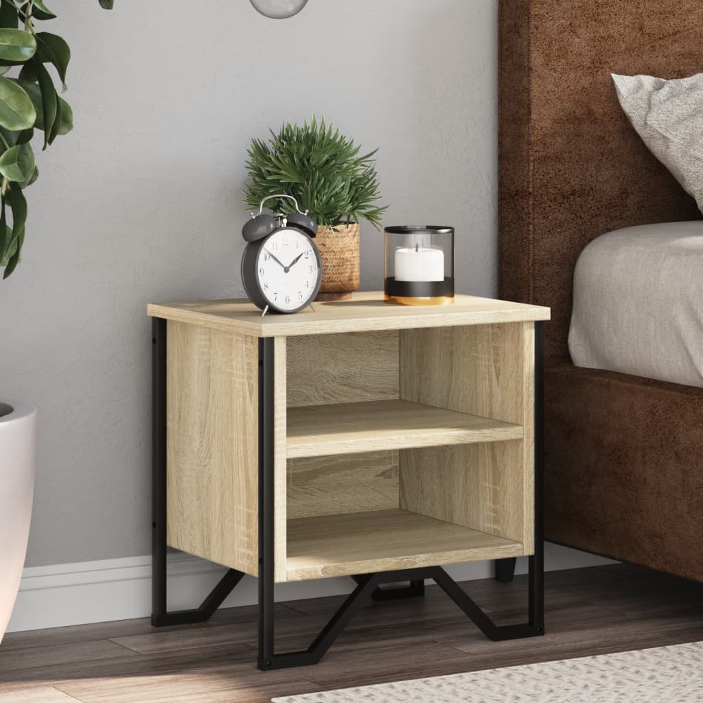 Nattbord sonoma eik 2 stk 40x30x40 cm konstruert tre