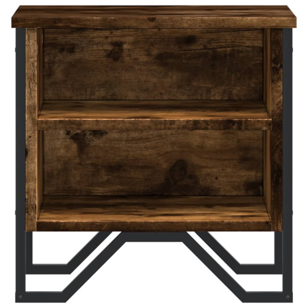 Nattbord røkt eik 2 stk 40x30x40 cm konstruert tre