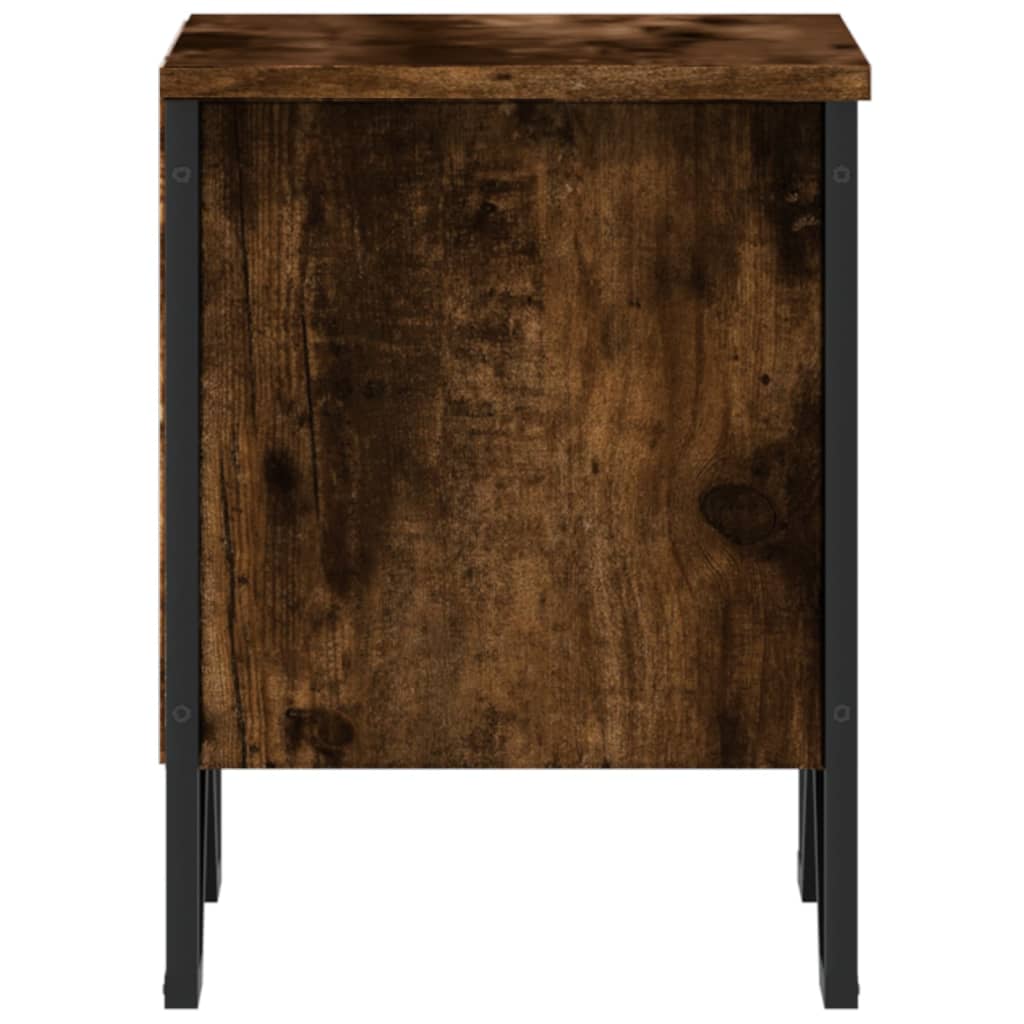 Nattbord røkt eik 2 stk 40x30x40 cm konstruert tre