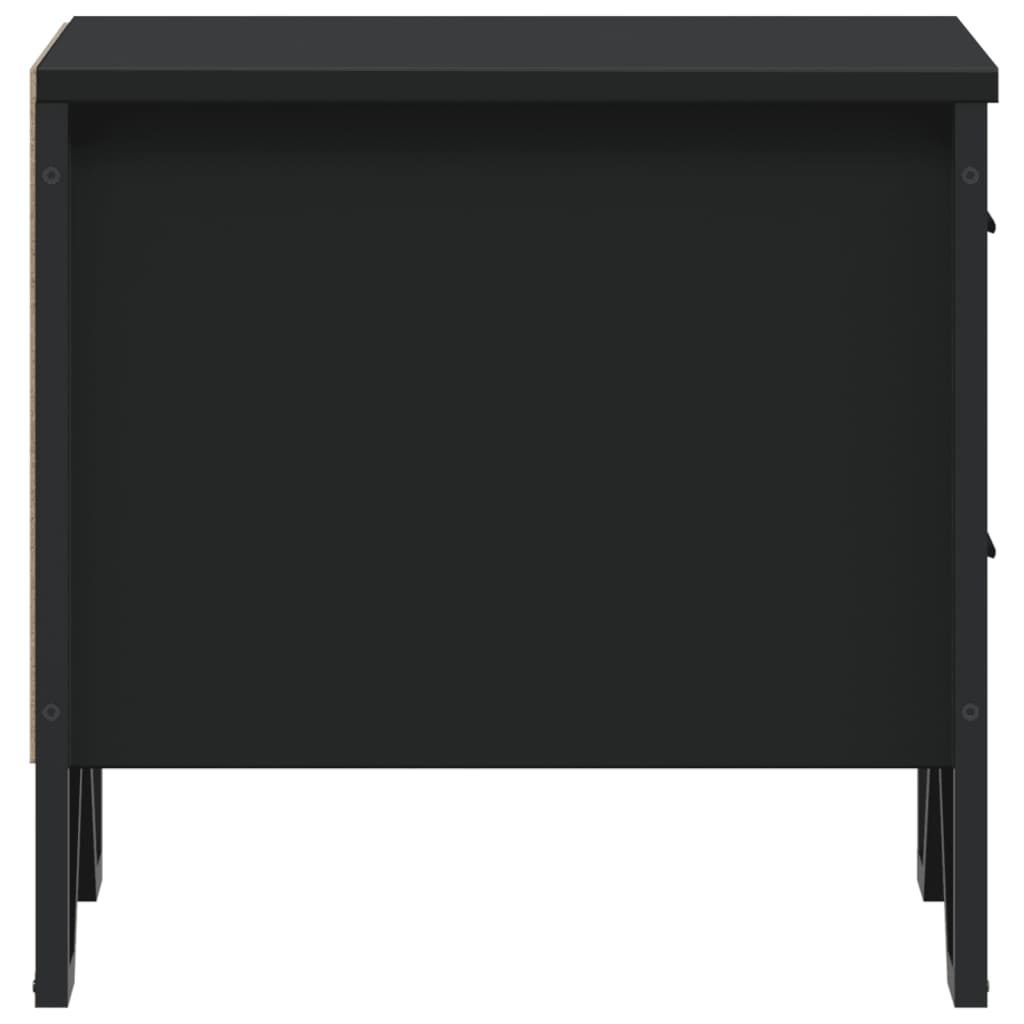 Nattbord 2 stk svart 40x41x40 cm konstruert tre