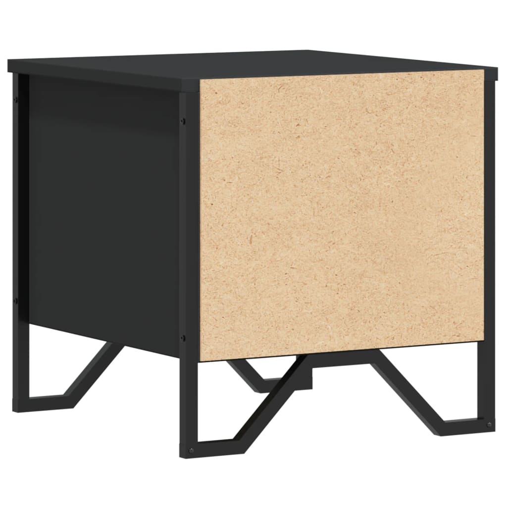 Nattbord 2 stk svart 40x41x40 cm konstruert tre