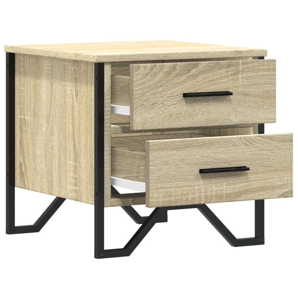 Nattbord 2 stk sonoma eik 40x40x50 cm konstruert tre