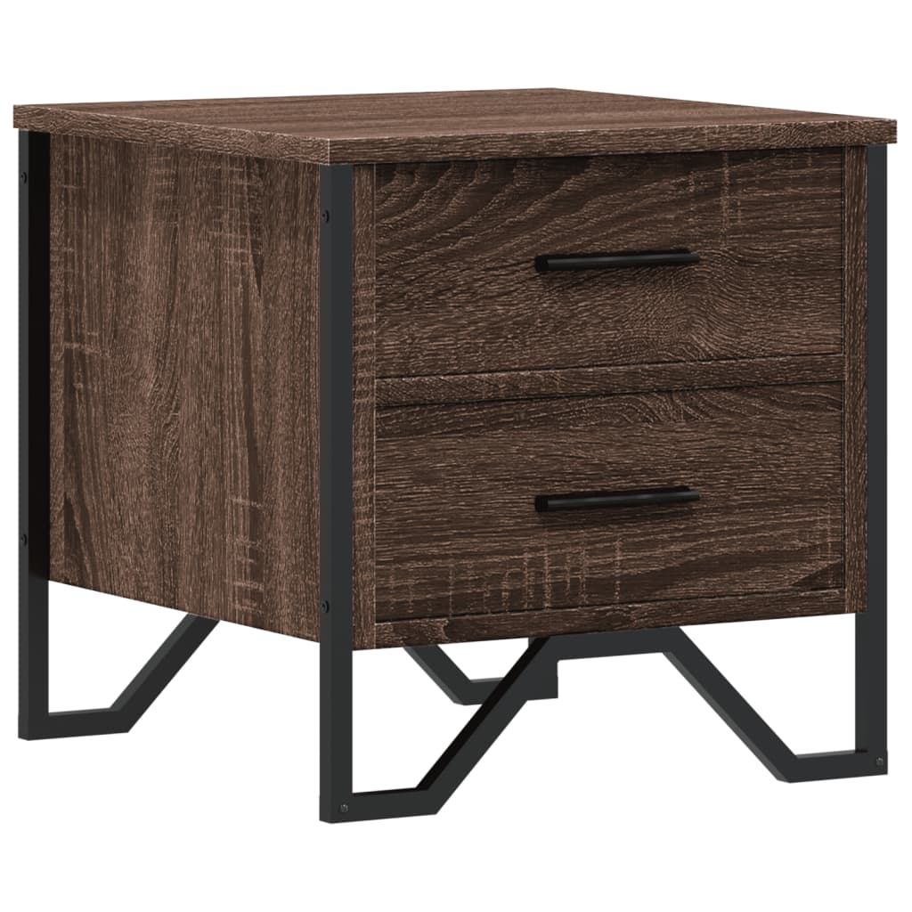 Nattbord brun eik 40x41x40 cm konstruert tre