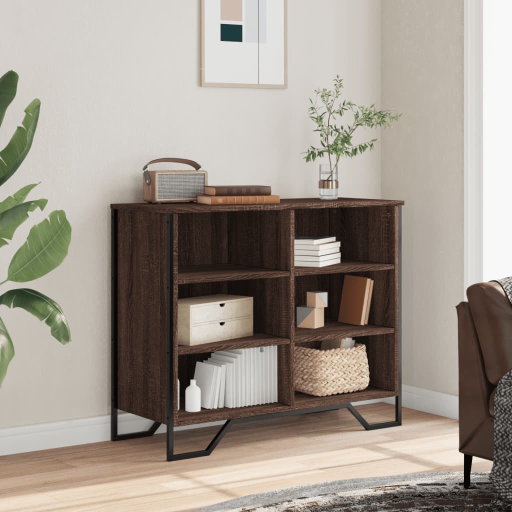 Skjenk brun eik 91x35,5x74,5 cm konstruert tre