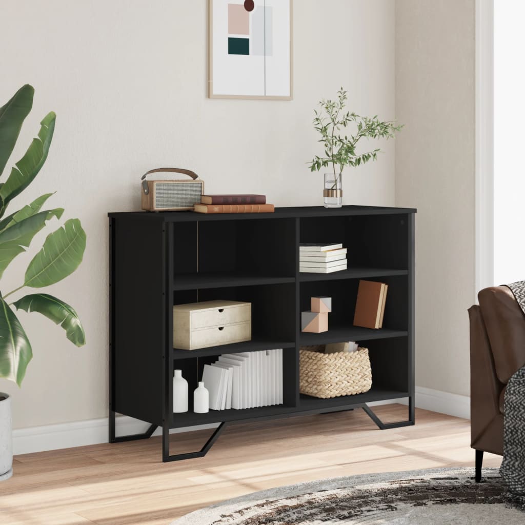 Skjenk svart 101x35,5x74,5 cm konstruert tre