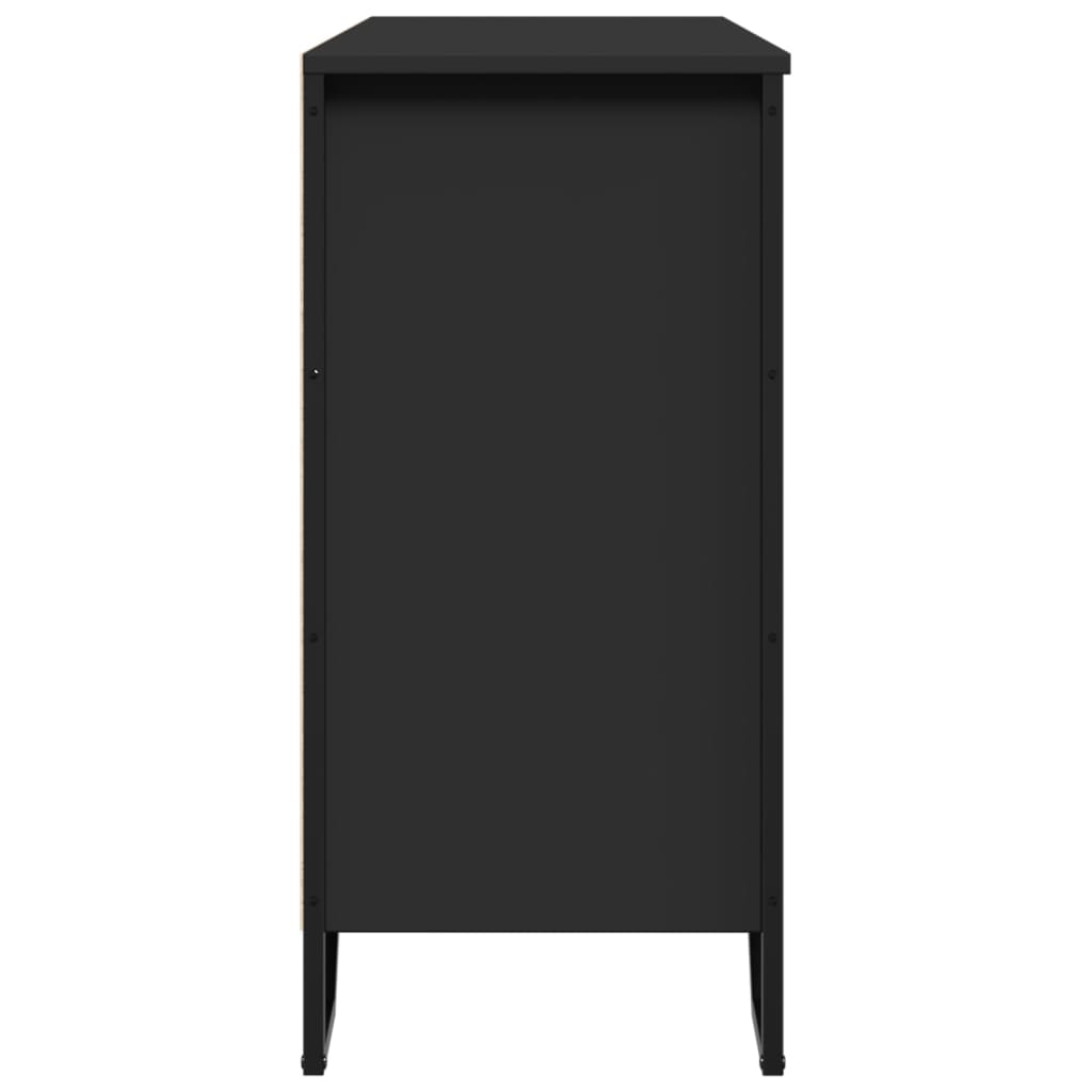Skjenk svart 101x35,5x74,5 cm konstruert tre