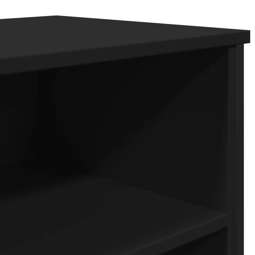Skjenk svart 101x35,5x74,5 cm konstruert tre