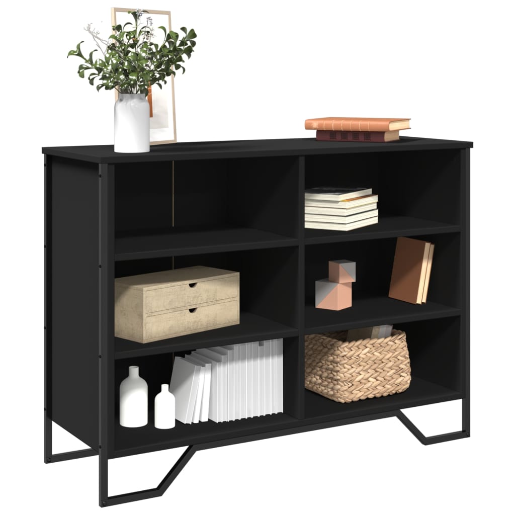 Skjenk svart 101x35,5x74,5 cm konstruert tre
