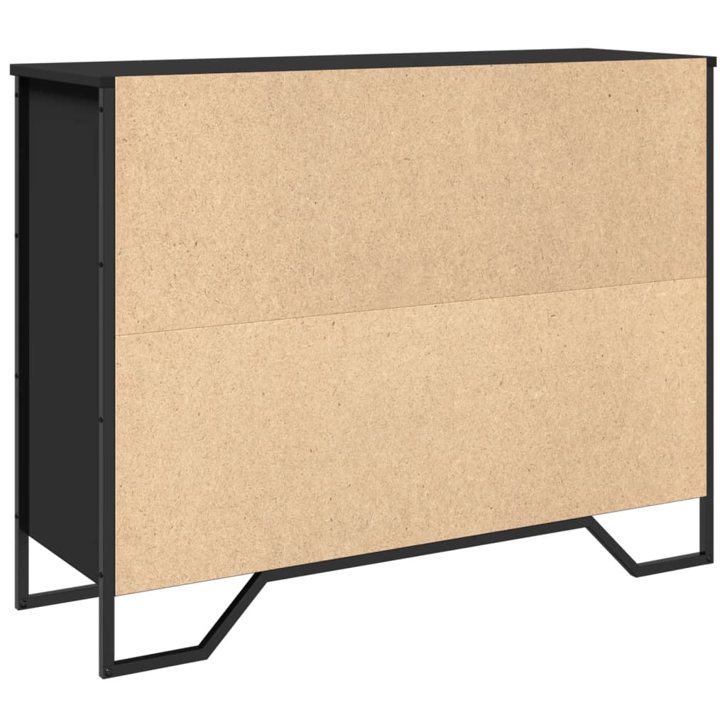 Skjenk svart 97x32,5x74,5 cm konstruert tre