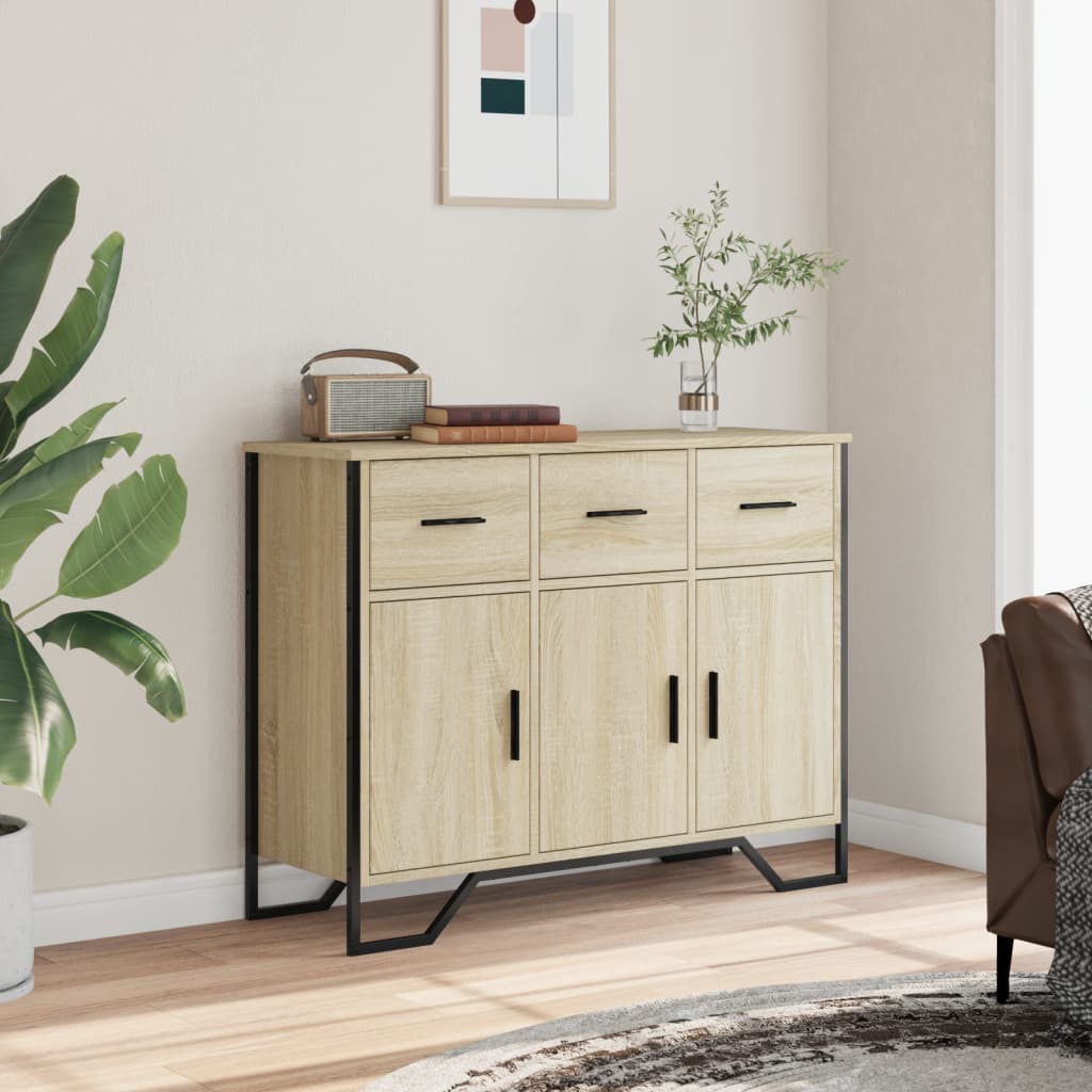 Skjenk sonoma eik 97x32,5x74,5 cm konstruert tre