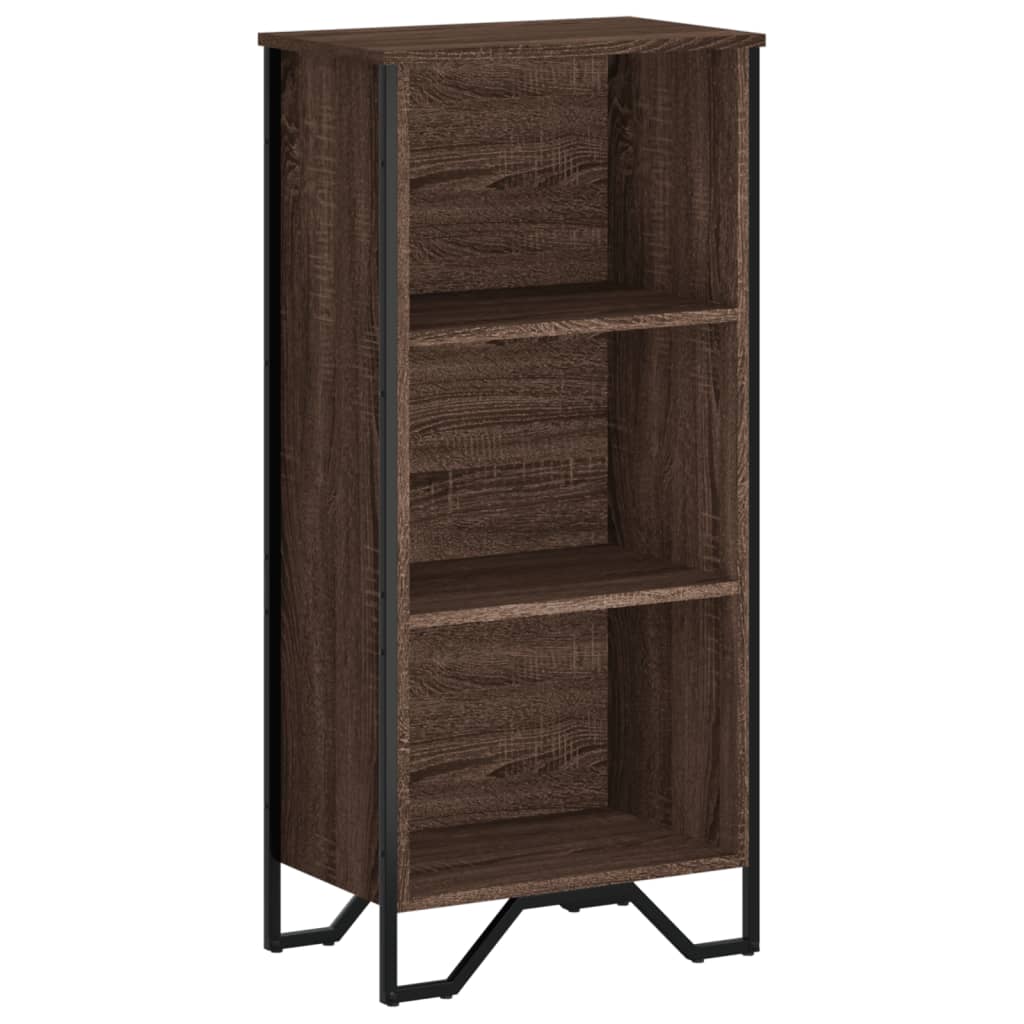 Bokhylle brun eik 50x31x106 cm konstruert tre