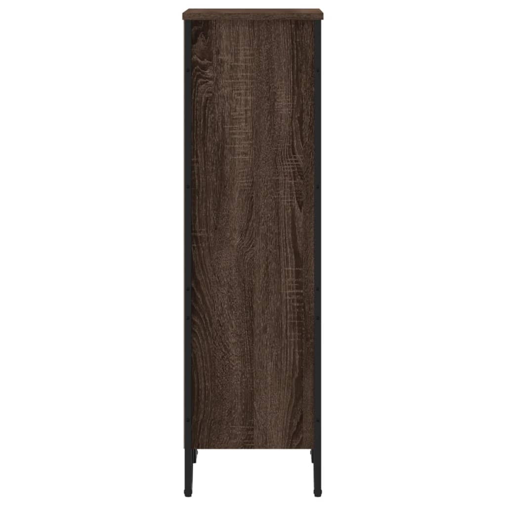 Bokhylle brun eik 50x31x106 cm konstruert tre