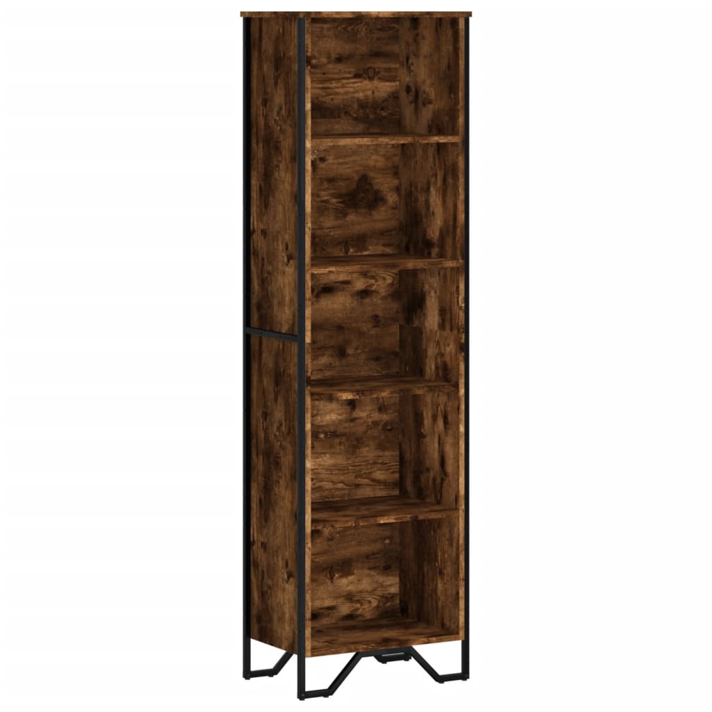 Bokhylle røkt eik 50x31x169 cm konstruert tre