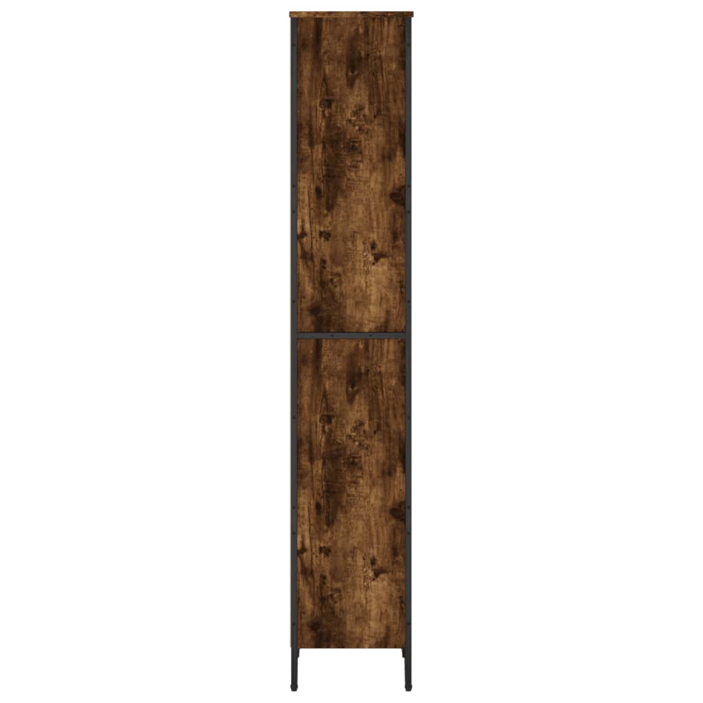 Bokhylle røkt eik 50x31x169 cm konstruert tre