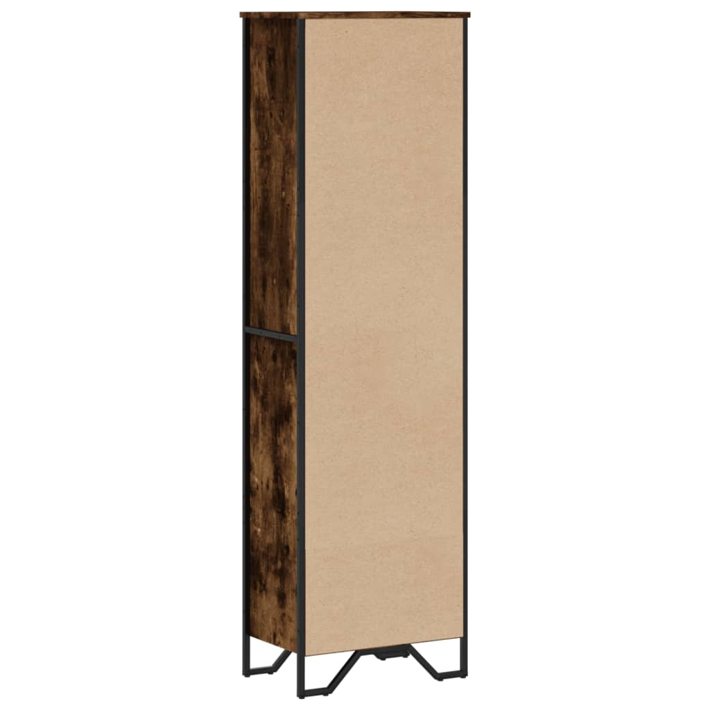 Bokhylle røkt eik 50x31x169 cm konstruert tre