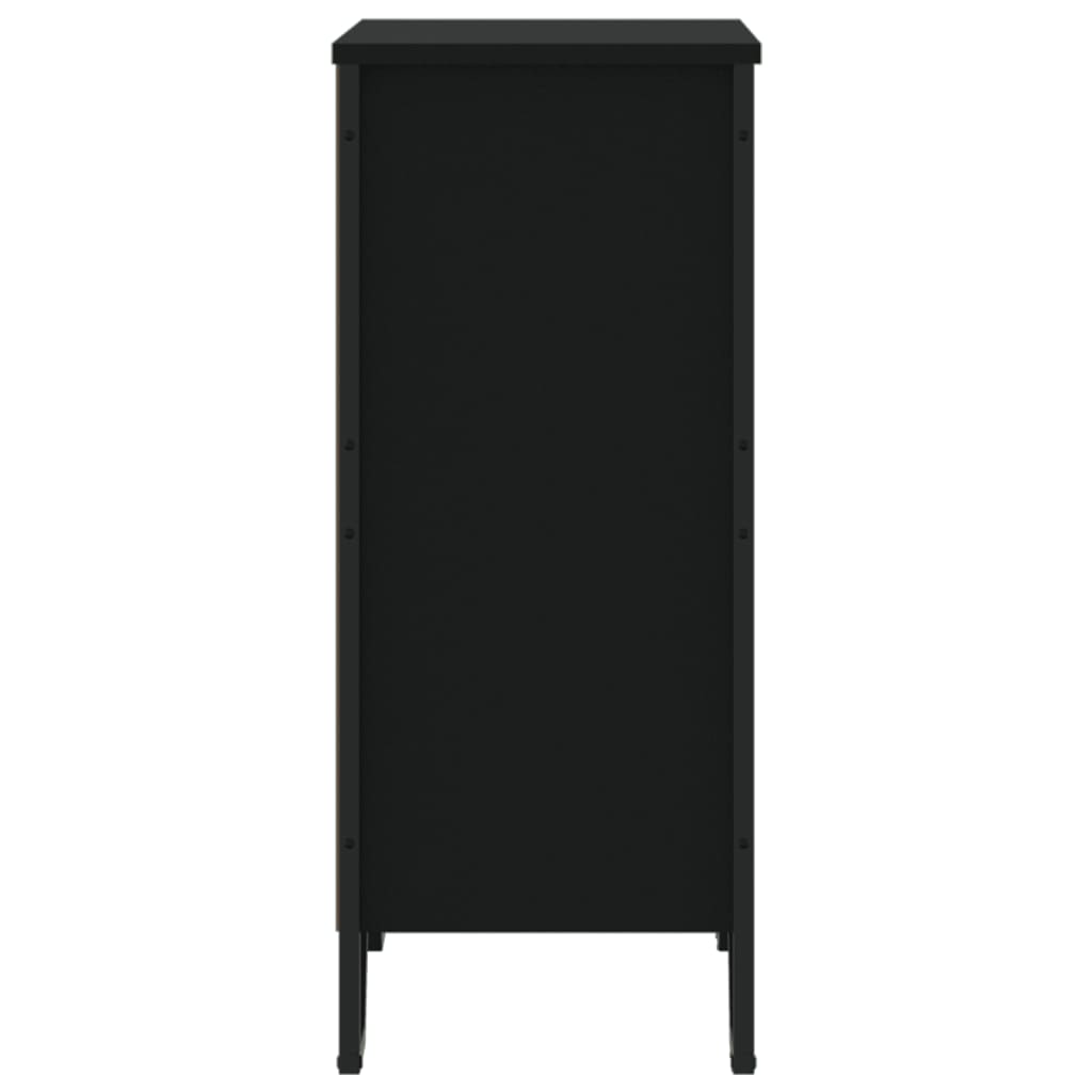 Bokhylle svart 80x31x74,5 cm konstruert tre