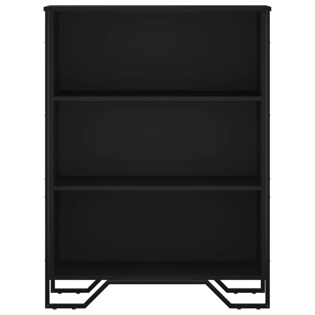 Bokhylle svart 80x31x106 cm konstruert tre