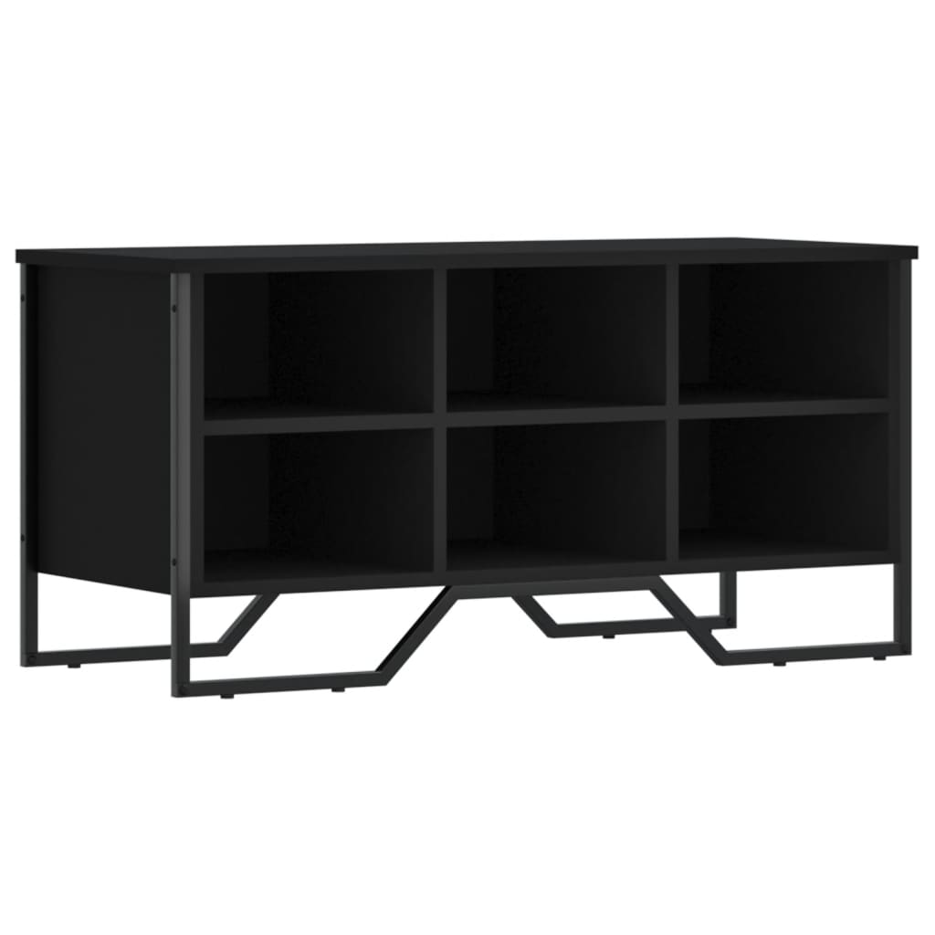 Skoskap svart 90x38x45,5 cm konstruert tre