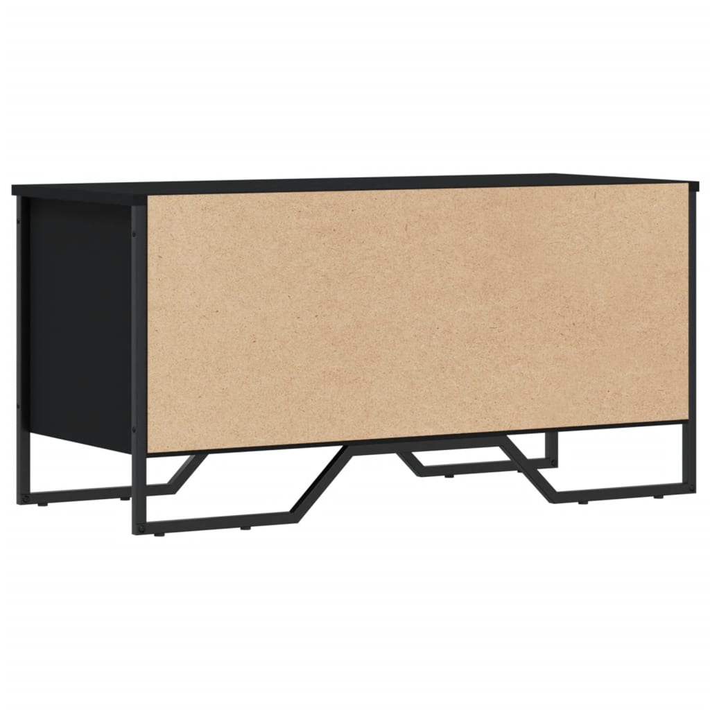 Skoskap svart 90x38x45,5 cm konstruert tre
