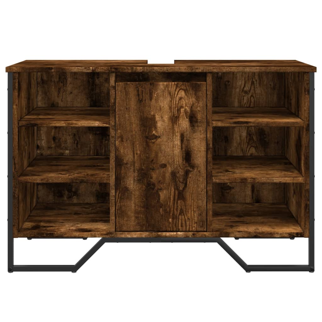 Servantskap røkt eik 91x35x60 cm konstruert tre