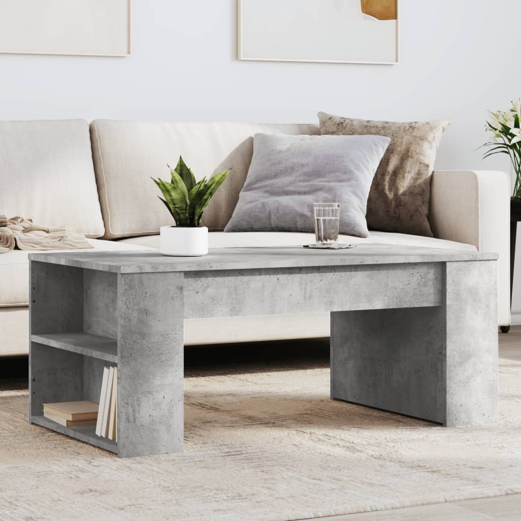 Salongbord betonggrå 102x55x42 cm konstruert tre