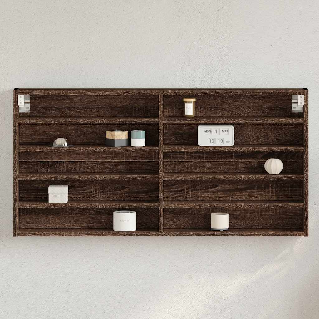 Hyller brun eik 100x8,5x50 cm konstruert tre