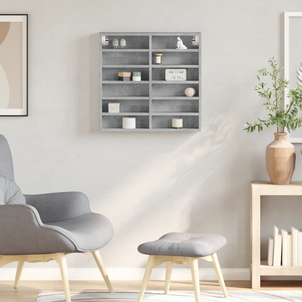 Hylle betonggrå 60x8,5x58 cm konstruert tre