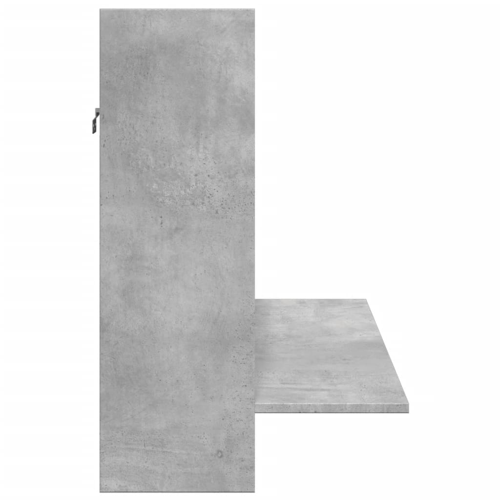 Veggmontert skrivebord grå 105x48x75 cm konstruert tre