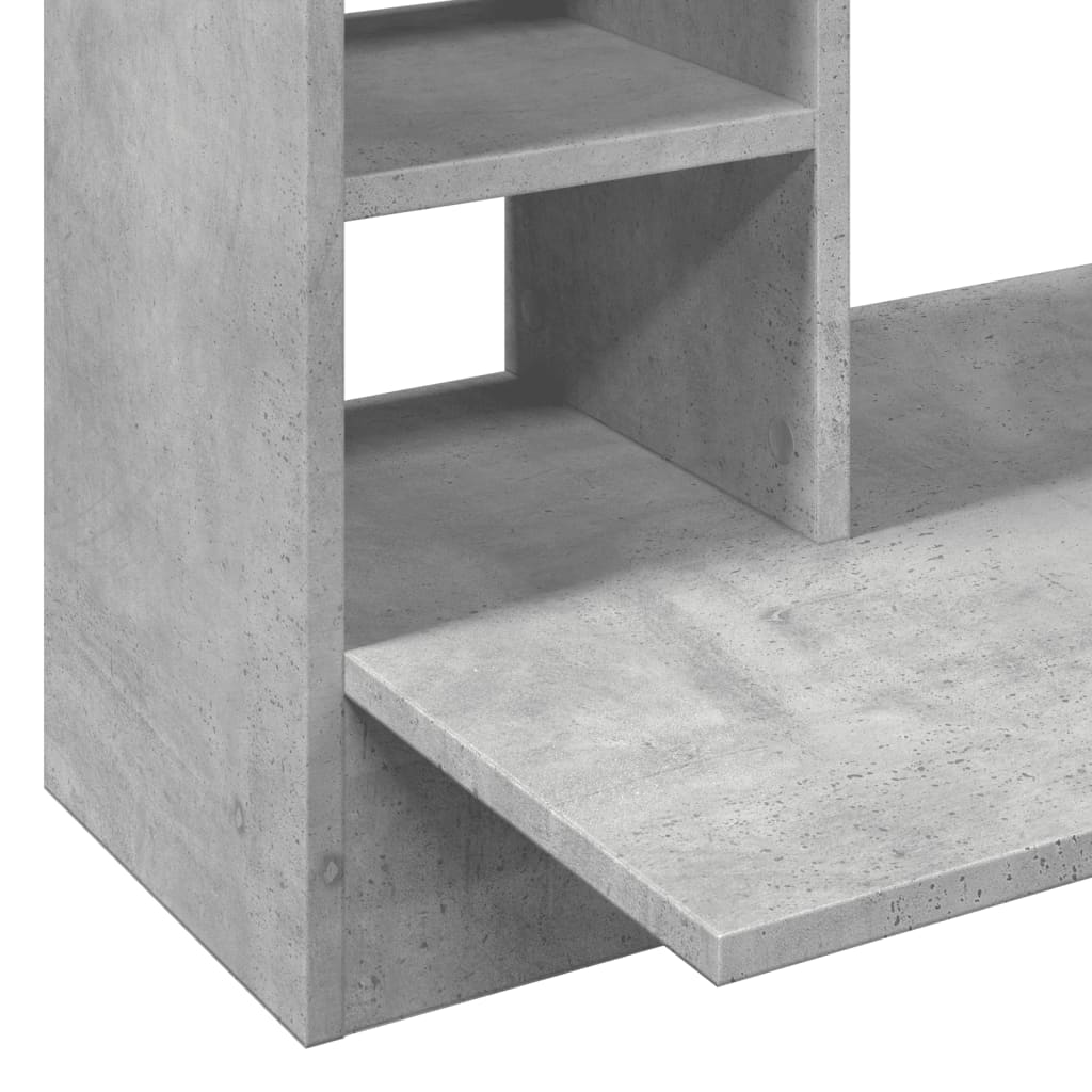 Veggmontert skrivebord grå 105x48x75 cm konstruert tre