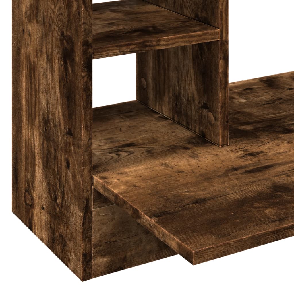 Veggmontert skrivebord røkt eik 105x48x75 cm konstruert tre
