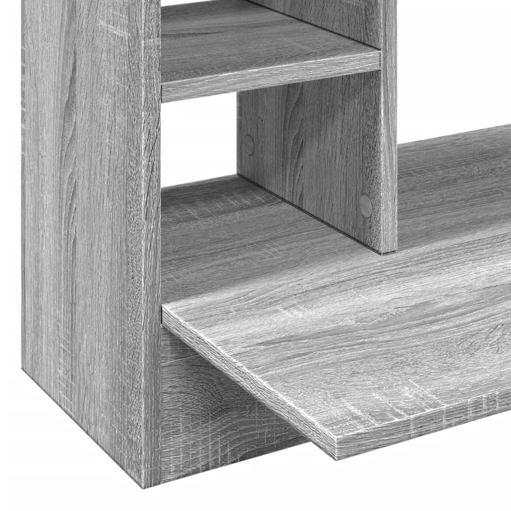 Veggmontert skrivebord grå sonoma 105x48x75 cm konstruert tre