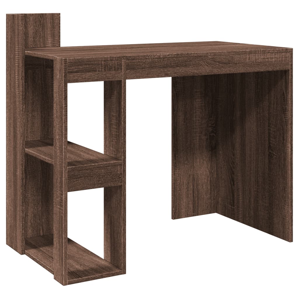 Skrivebord brun eik 103,5x56,5x94 cm konstruert tre