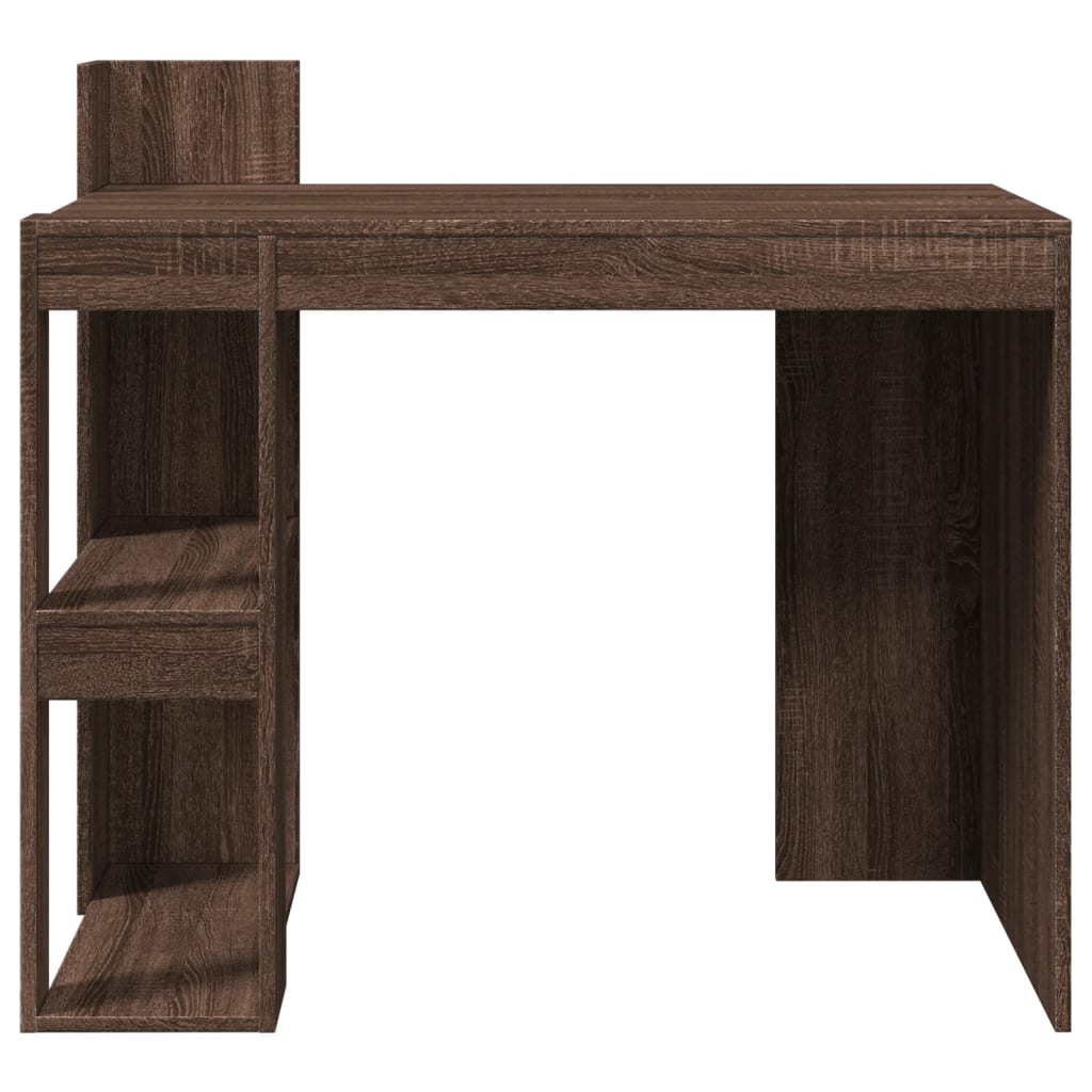 Skrivebord brun eik 103,5x56,5x94 cm konstruert tre