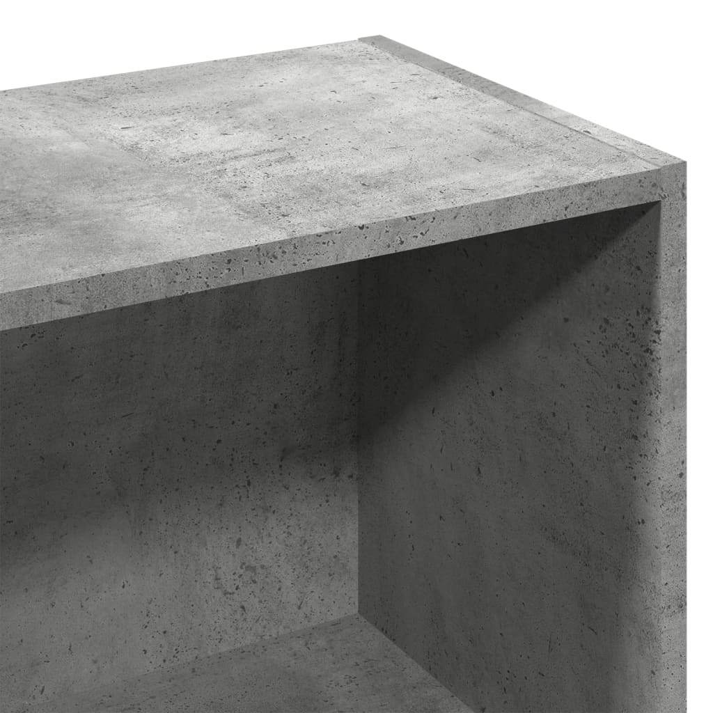Bokhylle betonggrå 57x28,5x107,5 cm konstruert tre