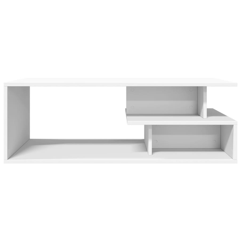 Salongbord hvit 102x55x35 cm konstruert tre