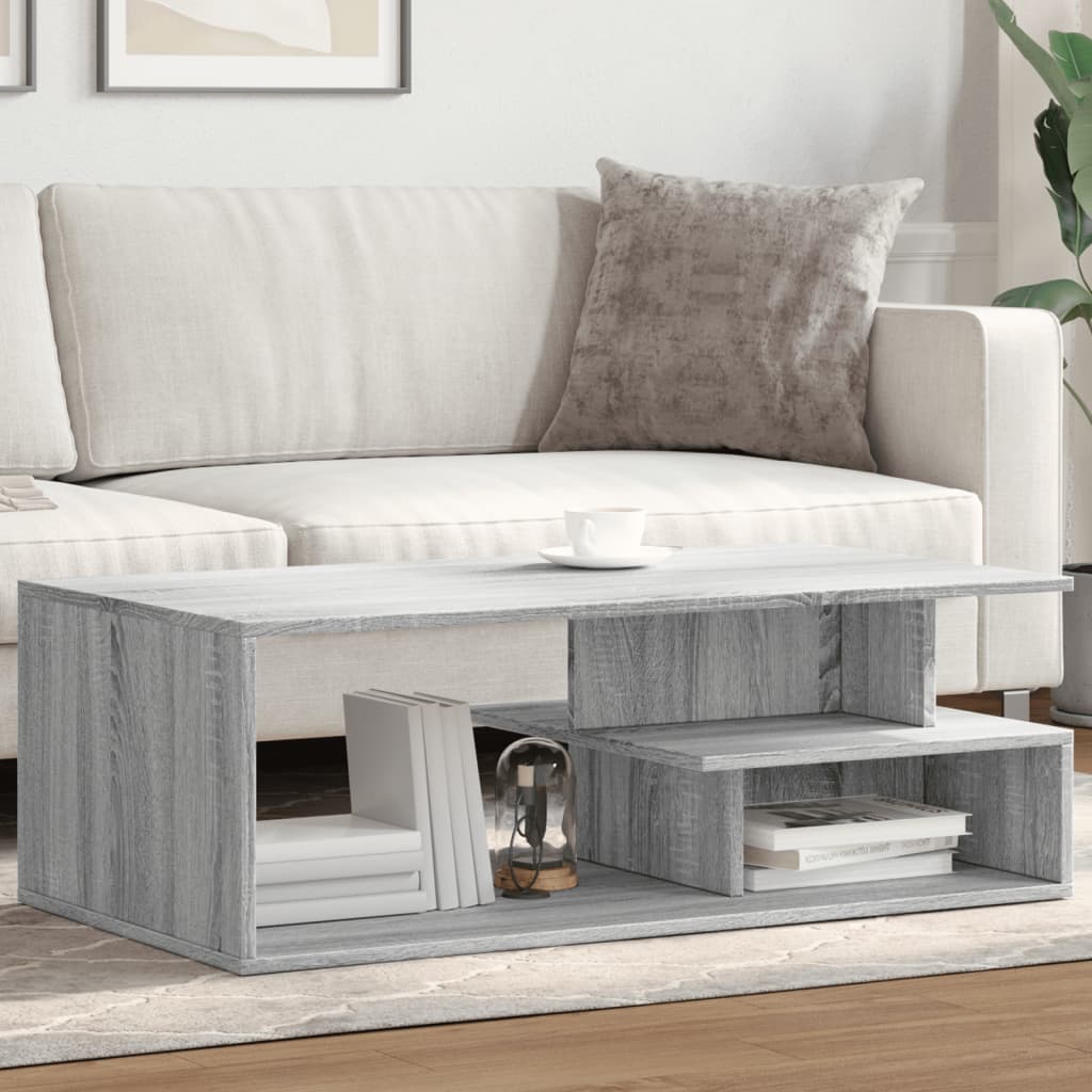 Salongbord grå sonoma 102x55x35 cm konstruert tre