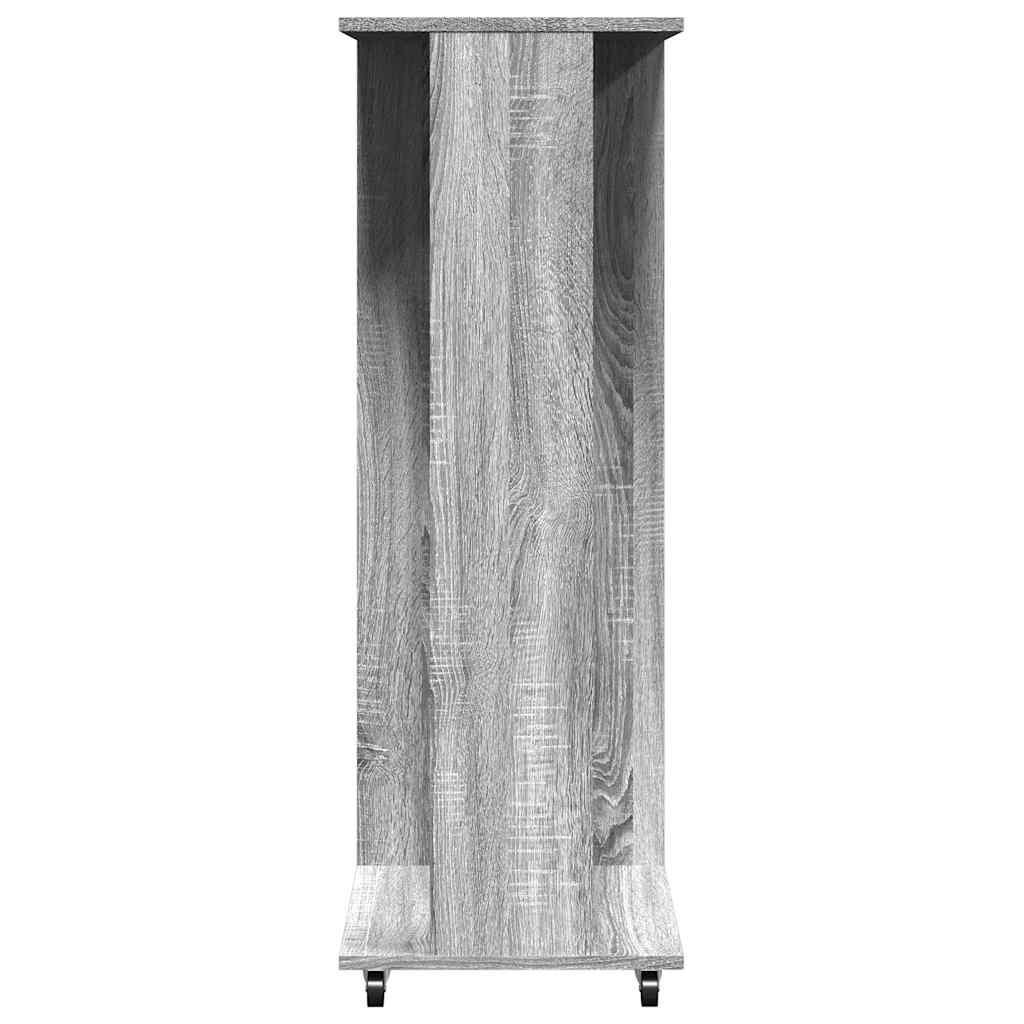 Garderobe med hjul grå sonoma 102x38x110 cm konstruert tre
