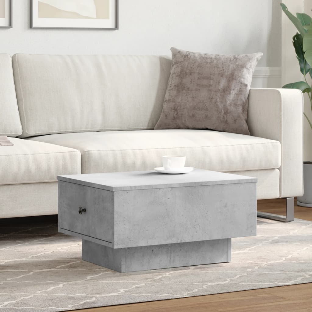 Salongbord betonggrå 60x45x31 cm konstruert tre