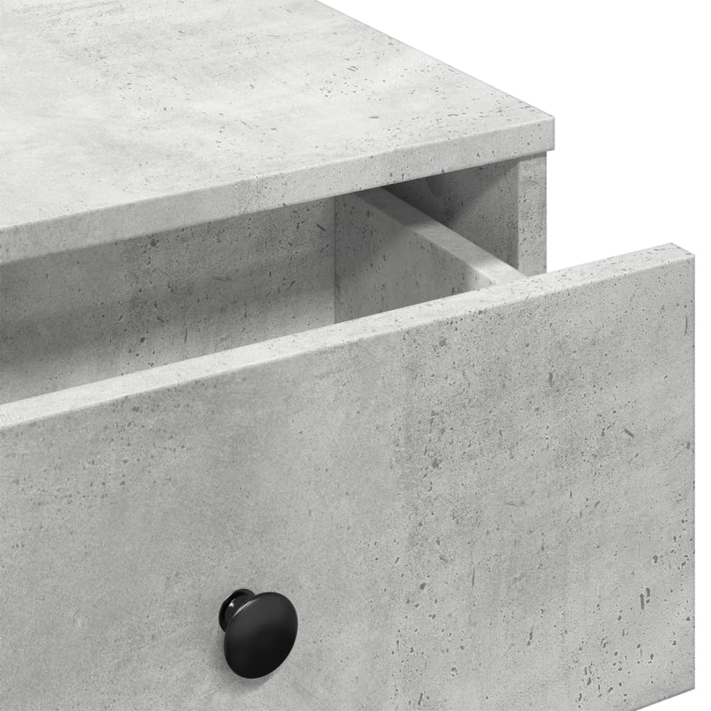 Salongbord betonggrå 60x45x31 cm konstruert tre