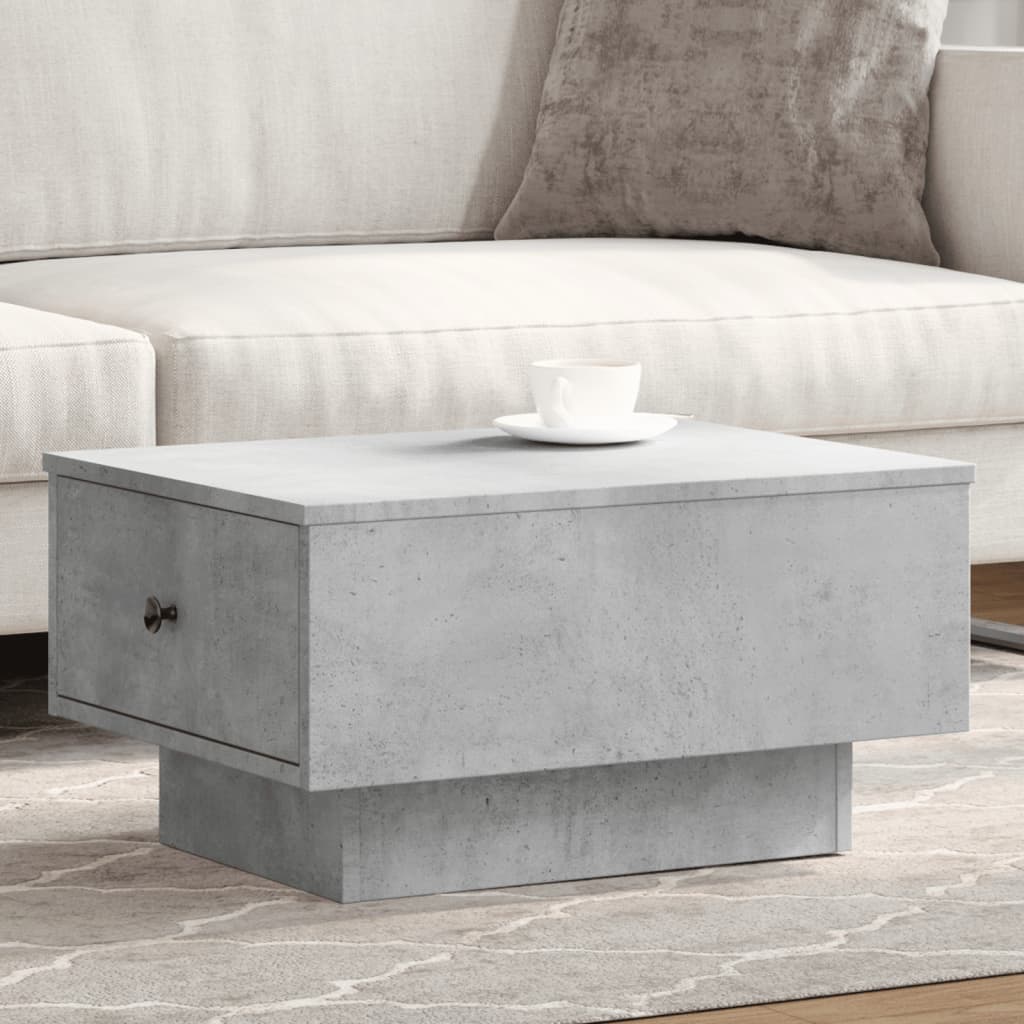 Salongbord betonggrå 60x45x31 cm konstruert tre