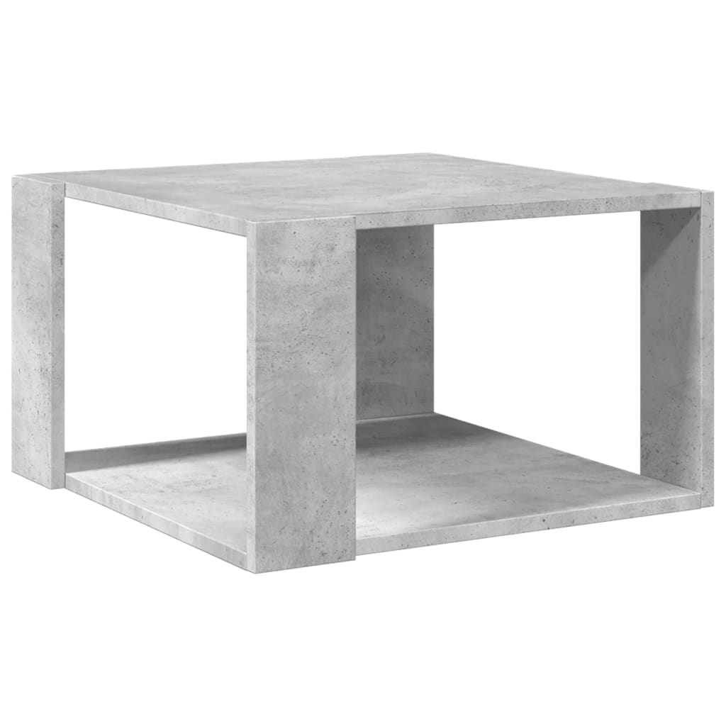 Salongbord betonggrå 51,5x51,5x30 cm konstruert tre