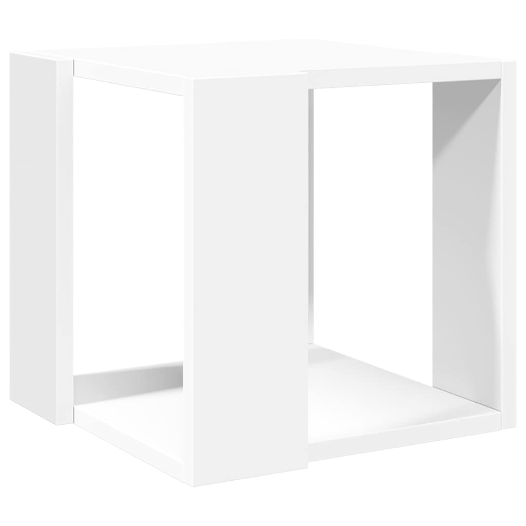 Salongbord hvit 32x32x30 cm konstruert tre