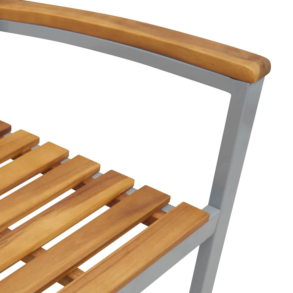 Hage Spisegruppe 5 pcs Grå Solid akasietre