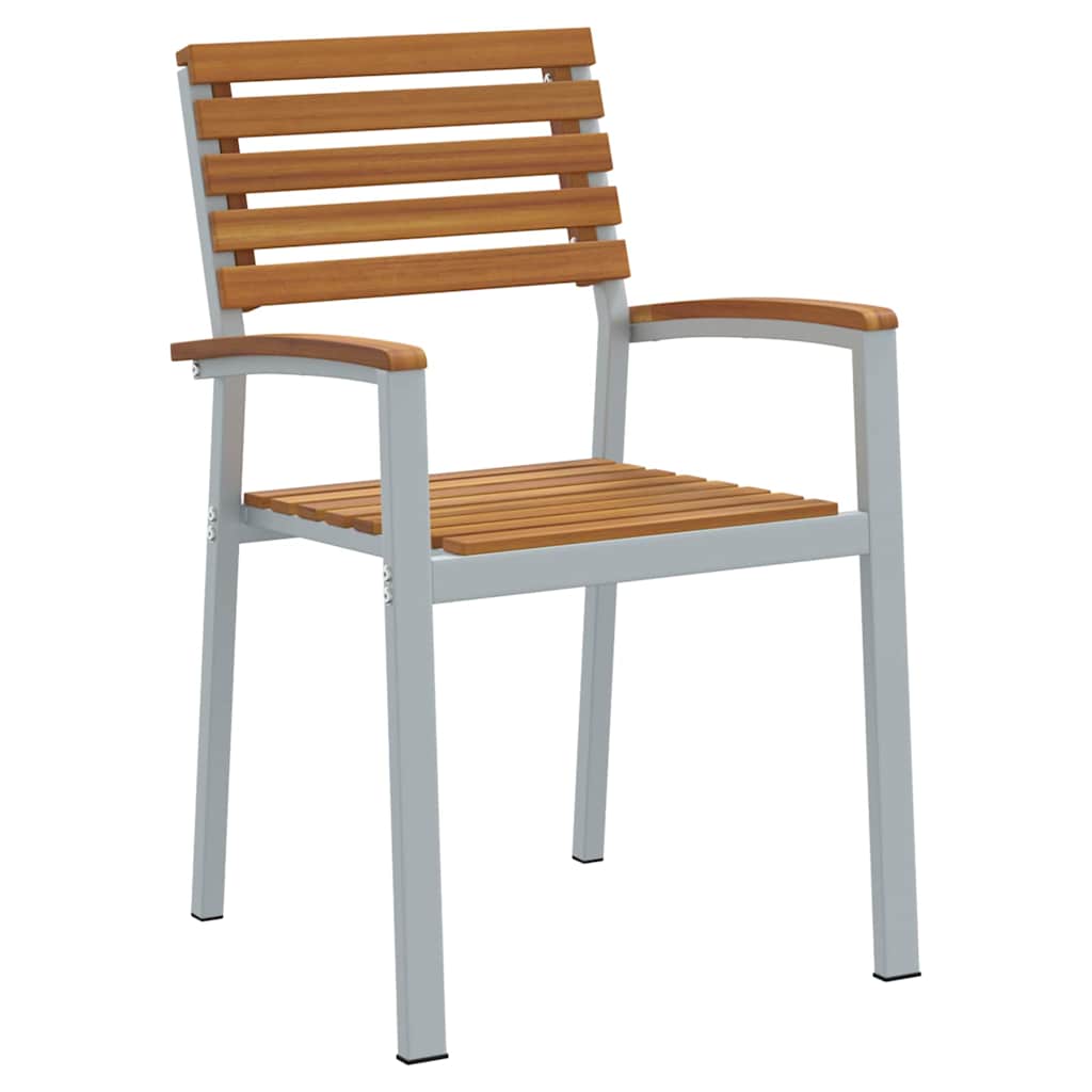Hage Spisegruppe 5 pcs Grå Solid akasietre